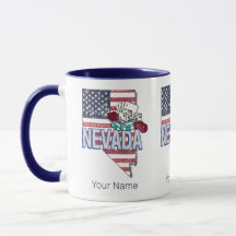 Nevada United States Retro Map Vintage USA Casino