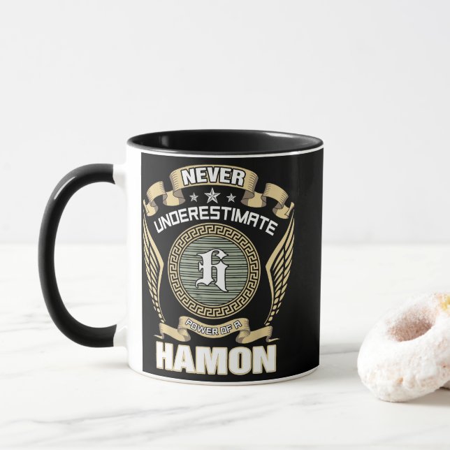 TAZA NEVER_UNDERESTIMATE_POWER_OF_A_HAMON (Con donut)
