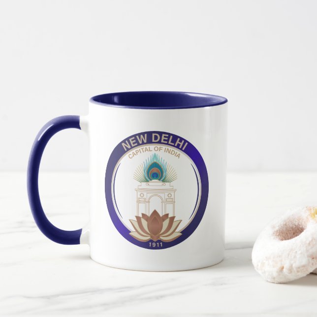 Taza New Delhi India (Con donut)