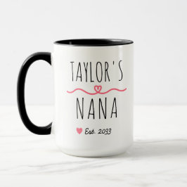 Taza New Grandma with Custom Name, Title & Est. Year
