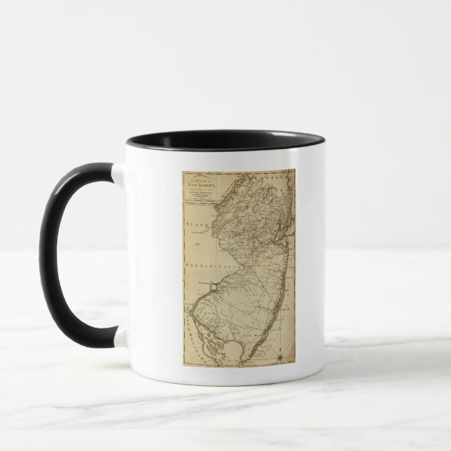Taza New JerseyPanoramic MapNew Jersey (Izquierda)