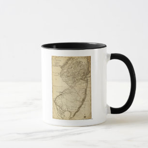 Taza New JerseyPanoramic MapNew Jersey