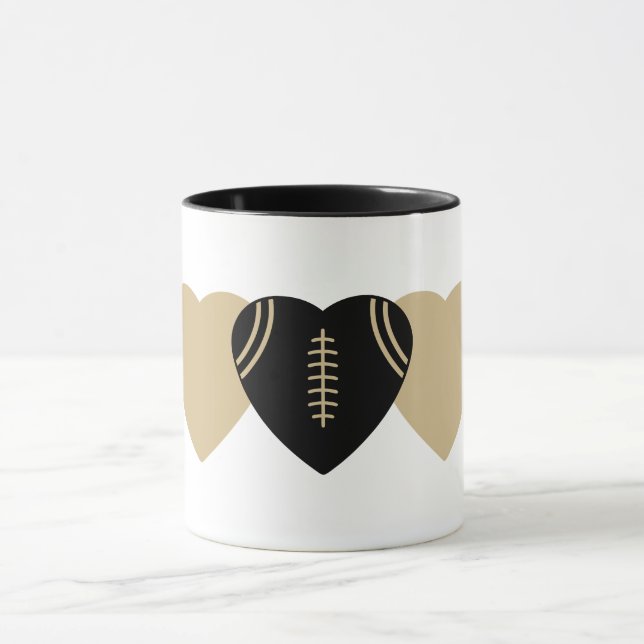 Taza New Orleans Saints Football Hearball Design (Centro)