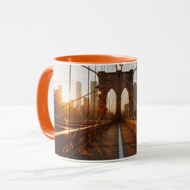 Taza New York City Brooklyn Bridge Sunrise (Anverso izquierdo)