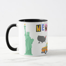 Taza New York City Coffee Mug Travel Gift, NYC Coffee