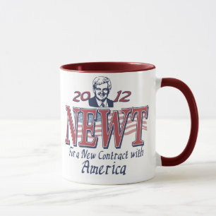 Taza Newt Gingrich para el presidente 2012 engranaje