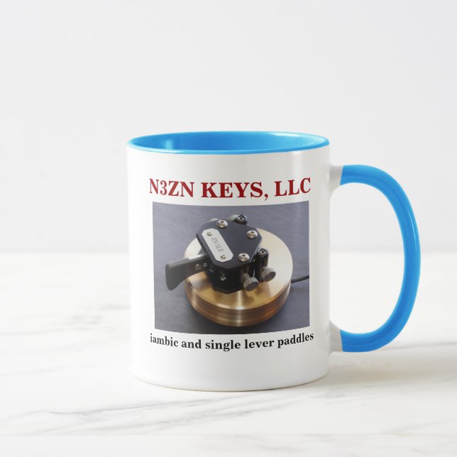 Taza newZNSLR 001, LLAVES de N3ZN, LLC, iambic de (Derecha)