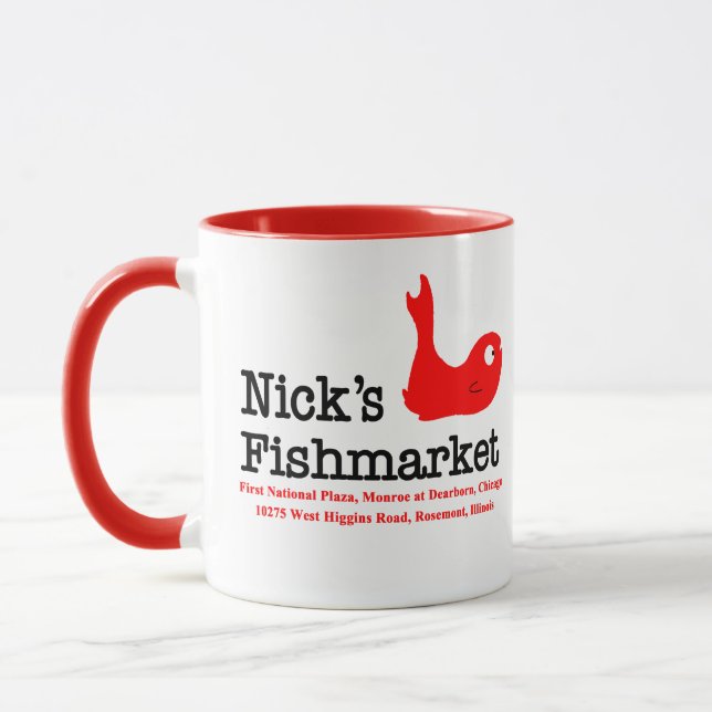 Taza Nick's Fishmarket, Chicago y Rosement, Illinois (Izquierda)