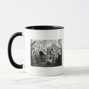Taza Nicolás Copérnico que explica su teoría