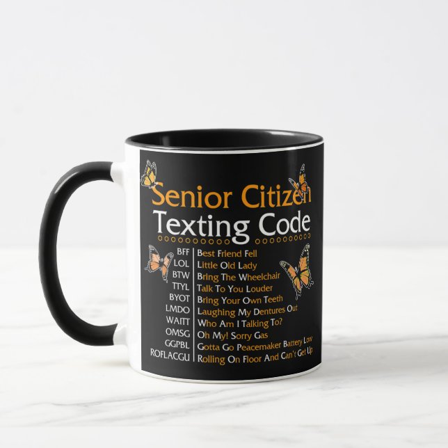 Taza Nieta o abuelo del código de texto para adultos ma (Izquierda)