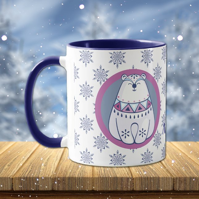 Taza Nieve de estilo nórdico y oso polar personalizado (Subido por el creador)