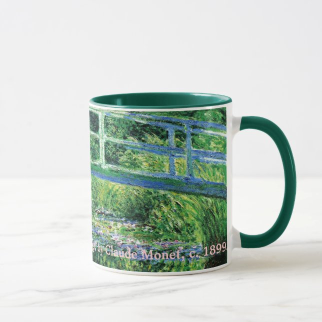 Taza Nieves por el agua y el puente japonés Claude Mone (Derecha)