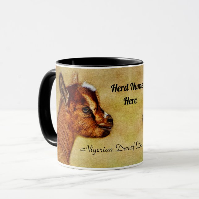 Taza Nigeriana personalizada Dwarf Dairy Goat Kid (Anverso izquierdo)