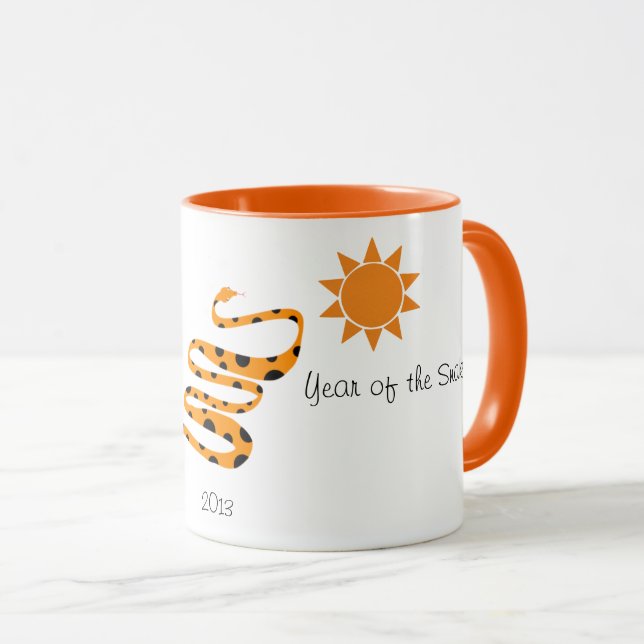Taza Niña Año Zodiaco Chino Monograma Divertido Niños C (Anverso derecho)