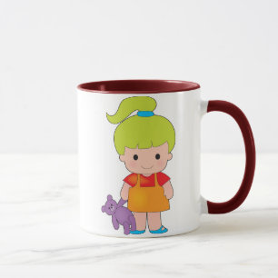 Taza Niña con el oso de peluche