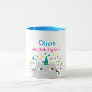 Taza Niña Cumple 6 Años Nombre
