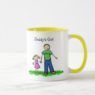 Taza Niña pequeña de papá dibujando música rubia (P
