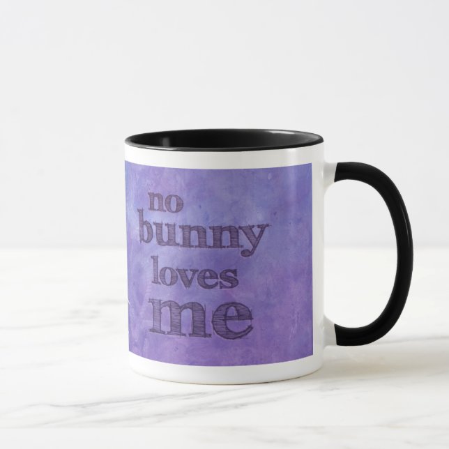 Taza Ningún conejito me ama - conejo triste lindo (Derecha)