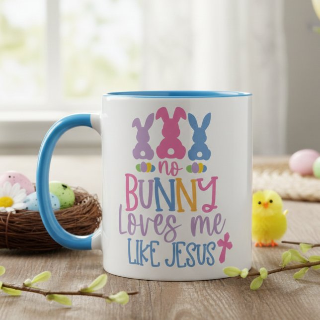 Taza Ningún Conejo Me Ama Como Jesús Pascua Cristiana (No Bunny Loves Me Like Jesus Christian Easter Mug)