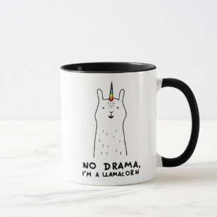 Taza Ningún drama soy un Llamacorn