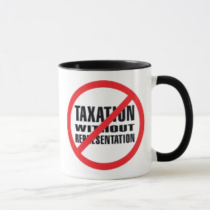 Taza Ningunos impuestos sin la representación