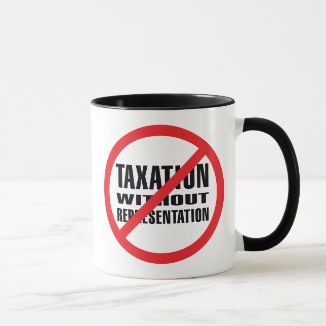 Taza Ningunos impuestos sin la representación (Derecha)