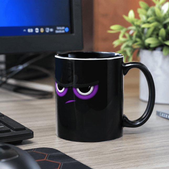 Taza Ninja enojado negro (Subido por el creador)