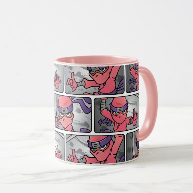 Taza Ninjas Rosa (Anverso derecho)