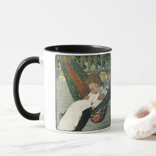 Taza Niño antiguo con una muñeca de Jessie Willcox Smit