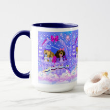Niño Chica gemelos café Mug