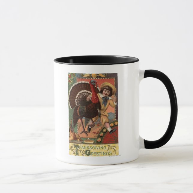 Taza Niño con brazo alrededor de Turquía (Derecha)