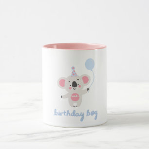 Taza Niño De Cumpleaños Teddy Oso Con Un Globo