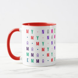 Taza Niño o Niña Colorido Personalizado 16 Letras o Núm