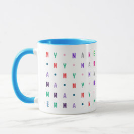 Taza Niño o Niña de Color Personalizable 16 Letras, Núm