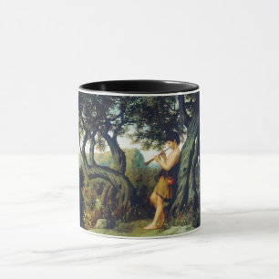 Taza Niño pastor jugando a la flauta