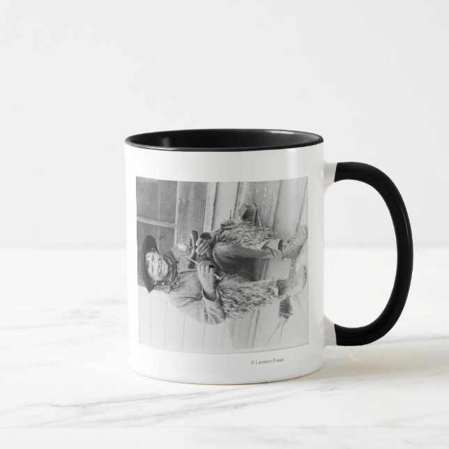 Taza Niño vestido de vaquero con juguetes (Derecha)