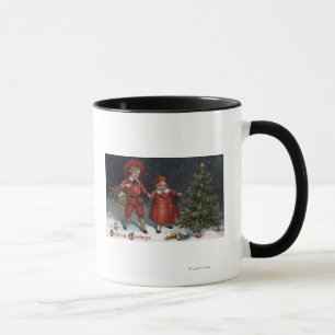 Taza Niños acabados adornando el árbol