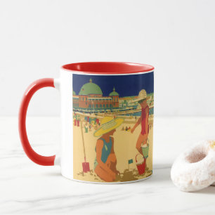 Taza Niños antiguos, hermanas en vacaciones familiares 