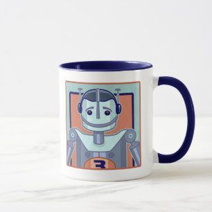 Taza Niños azules retros del robot
