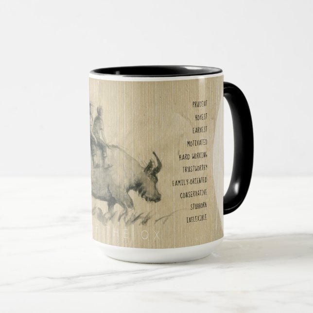Taza Niños búfalos Personalidad del Año Ox Chino 2021 (Anverso derecho)