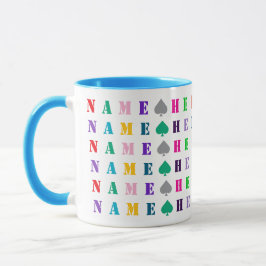 Taza Niños con colores personalizados 16 letras o númer