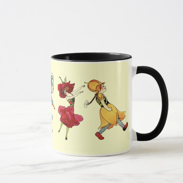 Taza Niños con flores bailando (Derecha)