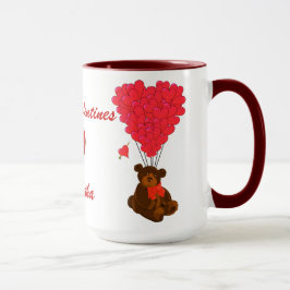 Taza Niños con peluche Valentines