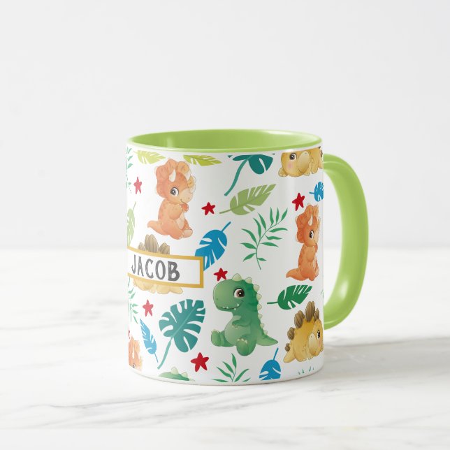 Taza Niños Cute Dinosaurios (Anverso derecho)