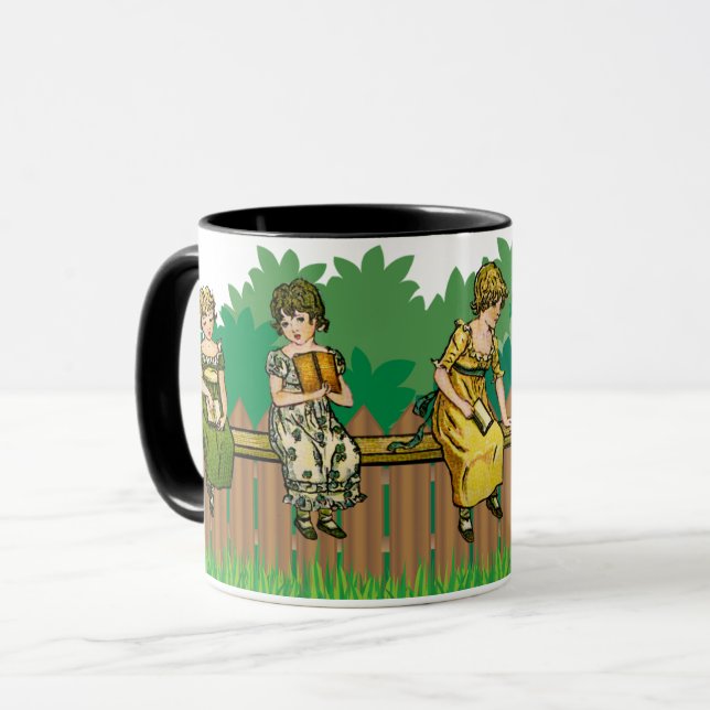 Taza Niños de la época leyendo libros (Anverso izquierdo)
