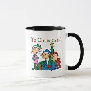 Taza Niños de la figura del palo Son camisetas y regalo