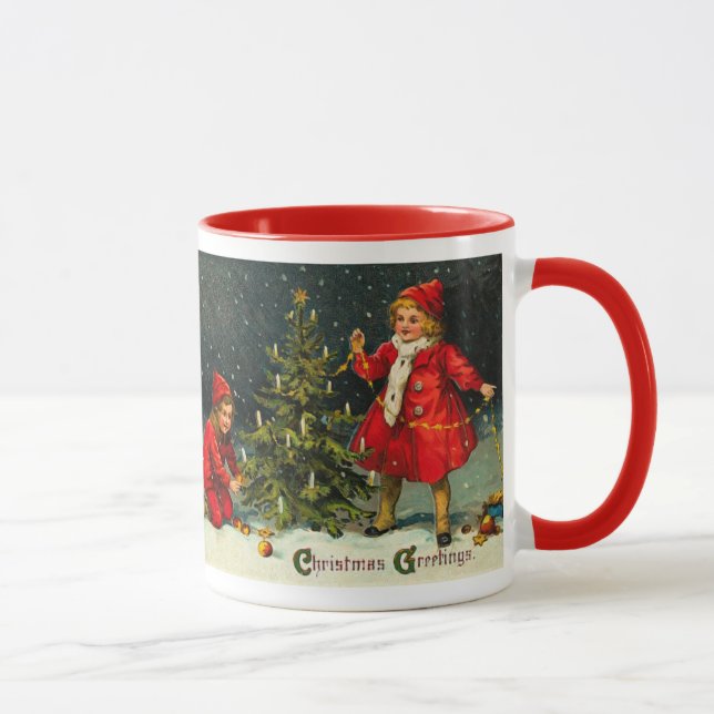 Taza Niños decorando el árbol de Navidad (Derecha)