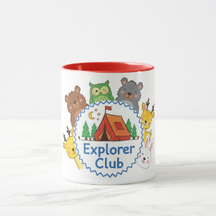 Taza Niños del Club Explorador Arte de Animales de Camp