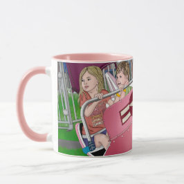 Taza Niños en el Carnaval Arte Whimsical