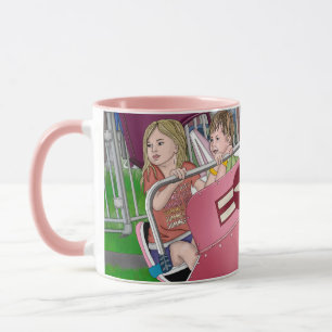 Taza Niños en el Carnaval Arte Whimsical